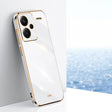For Xiaomi Redmi Note 13 Pro+ XINLI Straight Edge 6D Electroplate TPU Phone Case(White) - Xiaomi Cases by XINLI | Online Shopping South Africa | PMC TechLife | Buy Now Pay Later Mobicred