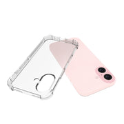 For iPhone 16 Shockproof Non-slip Thickening TPU Phone Case(Transparent)