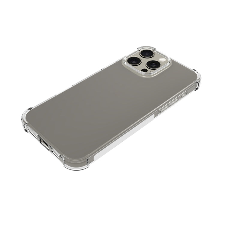 For iPhone 16 Pro Max Shockproof Non-slip Thickening TPU Phone Case(Transparent)