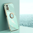 For Xiaomi Redmi Note 12 Pro 4G XINLI Straight Edge 6D Electroplate TPU Phone Case with Ring Holder(Mint Green) - Xiaomi Cases by XINLI | Online Shopping South Africa | PMC TechLife | Buy Now Pay Later Mobicred