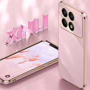 For Xiaomi Redmi K70 XINLI Straight Edge 6D Electroplate TPU Phone Case with Ring Holder(Celestial Blue)