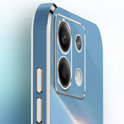 For Xiaomi Redmi Note 13 Pro 4G XINLI Straight Edge 6D Electroplate TPU Phone Case with Ring Holder(Mint Green)