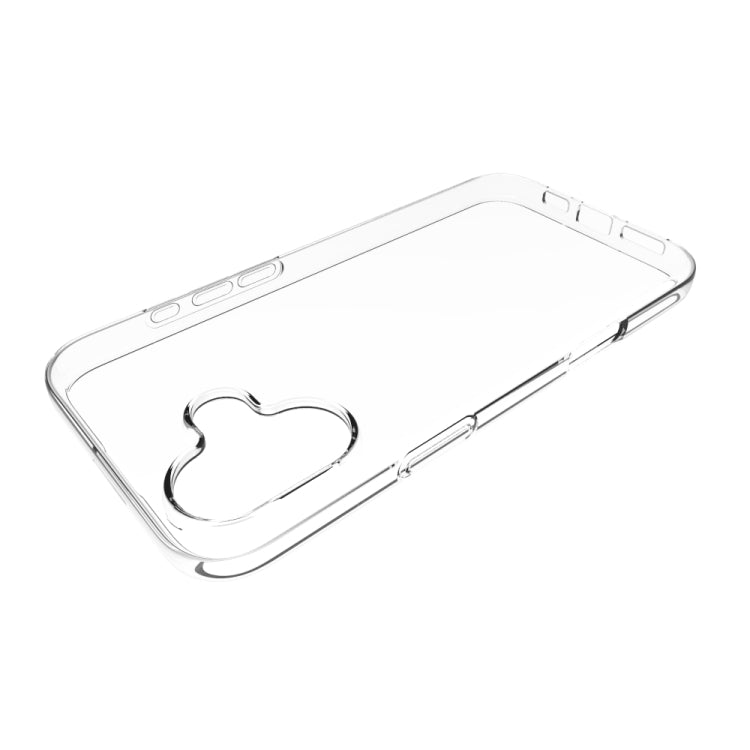 For iPhone 16 Plus Water-resistant Texture TPU Phone Case(Transparent)