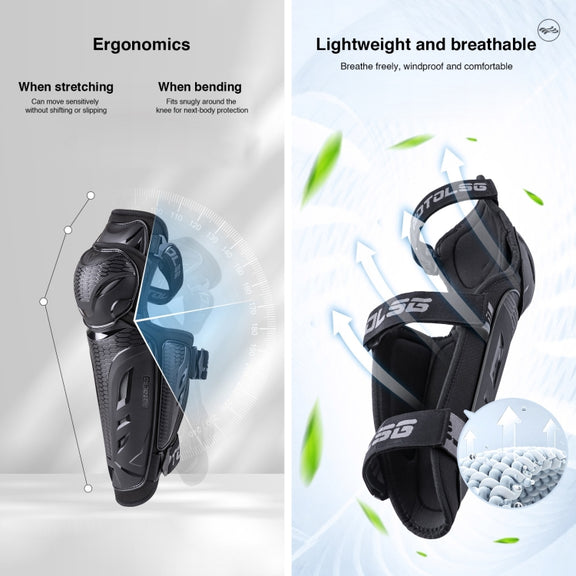 2 in 1 Knee Pads Motolsg Motorcycle Bicycle Riding Protective Gear
