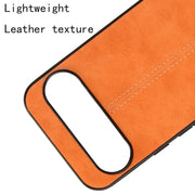 For Google Pixel 9 Pro Sewing Cow Pattern Skin PC + PU + TPU Phone Case(Orange)