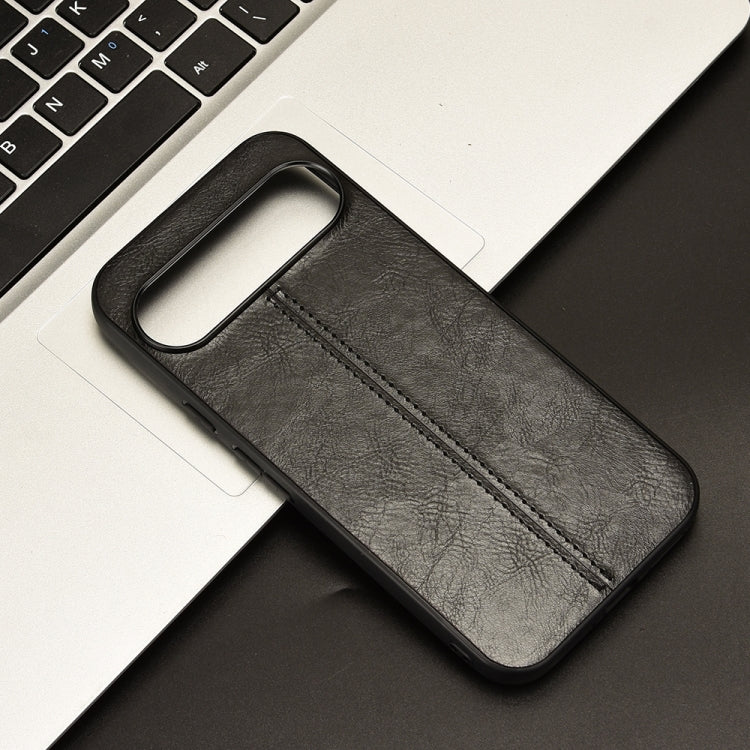 For Google Pixel 9 Sewing Cow Pattern Skin PC + PU + TPU Phone Case(Black)
