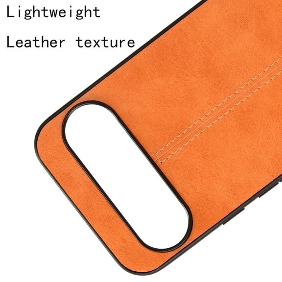 For Google Pixel 9 Sewing Cow Pattern Skin PC + PU + TPU Phone Case(Orange)