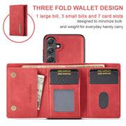 For Samsung Galaxy S24+ 5G DG.MING M1 Series 3-Fold Multi Card Wallet + Magnetic Phone Case(Red)
