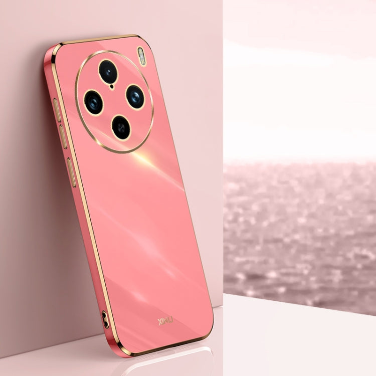 For vivo X100 Pro 5G XINLI Straight Edge 6D Electroplate TPU Phone Case(Hawthorn Red)