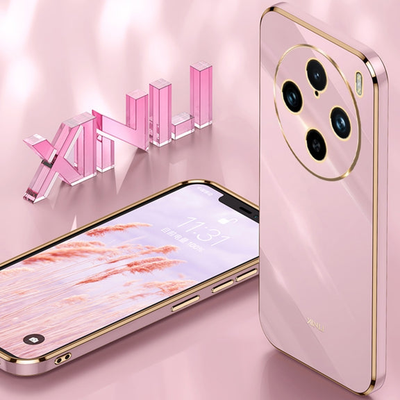 For vivo X100 Pro 5G XINLI Straight Edge 6D Electroplate TPU Phone Case(Hawthorn Red)