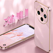 For vivo X100 Pro 5G XINLI Straight Edge 6D Electroplate TPU Phone Case with Ring Holder(Celestial Blue)