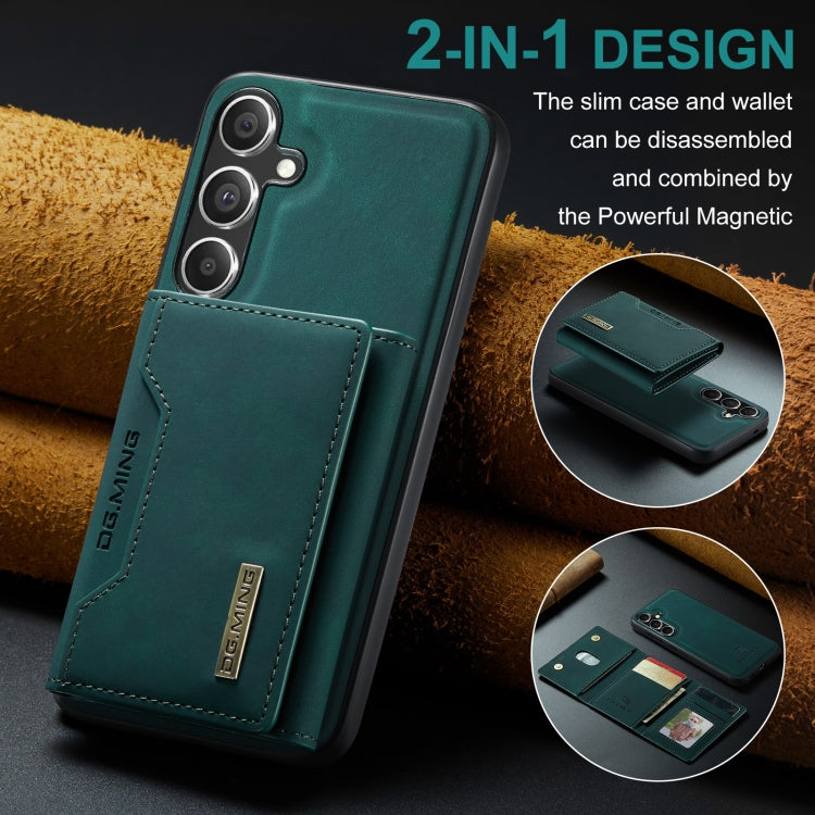 For Samsung Galaxy S24+ 5G DG.MING M2 Series 3-Fold Multi Card Bag + Magnetic Phone Case(Green)