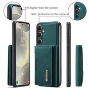 For Samsung Galaxy S24+ 5G DG.MING M2 Series 3-Fold Multi Card Bag + Magnetic Phone Case(Green)