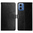 For Xiaomi Redmi 13C 5G Y-shaped Pattern Flip Leather Phone Case(Black) - 13C Cases by PMC TechLife | Online Shopping South Africa | PMC TechLife | Buy Now Pay Later Mobicred