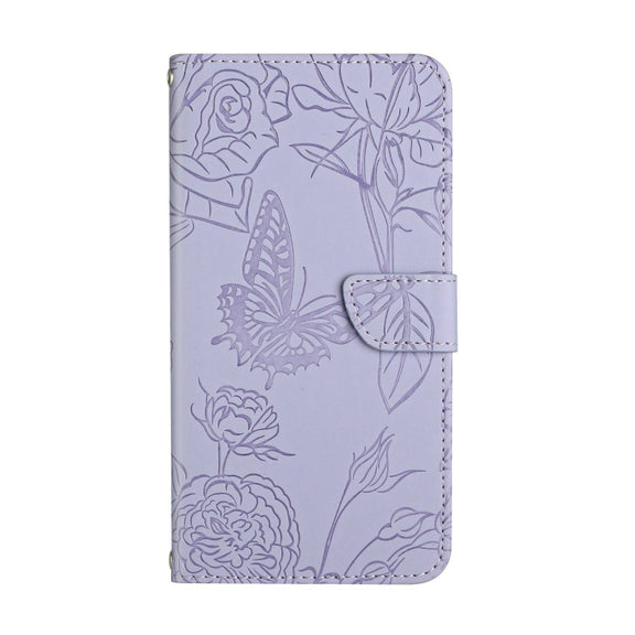 For Xiaomi Redmi A3 Skin Feel Butterfly Embossed Flip Leather Phone Case(Purple)