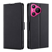 For Huawei Pura 70 Ultra-thin Voltage Side Buckle Horizontal Flip Leather Phone Case(Black)