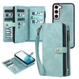For Samsung Galaxy A73 5G Zipper Wallet Detachable MagSafe Leather Phone Case(Blue) - Galaxy Phone Cases by PMC TechLife | Online Shopping South Africa | PMC TechLife