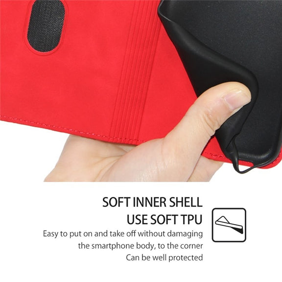 For Xiaomi 14 Pro Skin Feel Magnetic Leather Phone Case(Red)