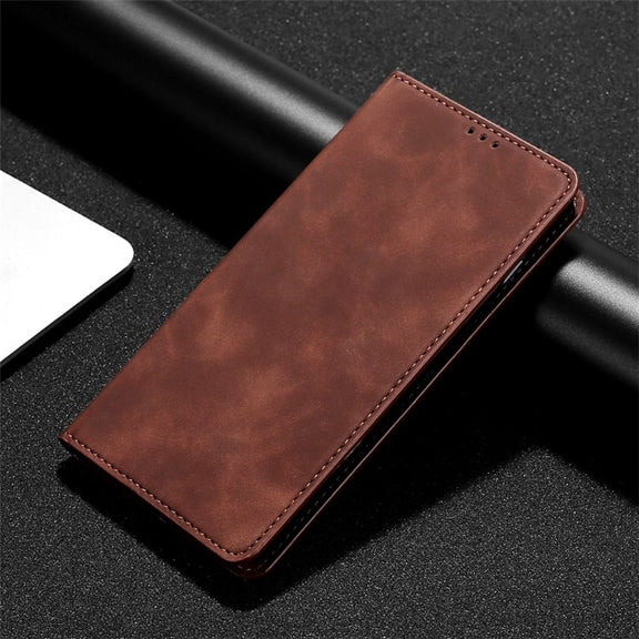 For Huawei Pura 70 Skin Feel Magnetic Leather Phone Case(Dark Brown)