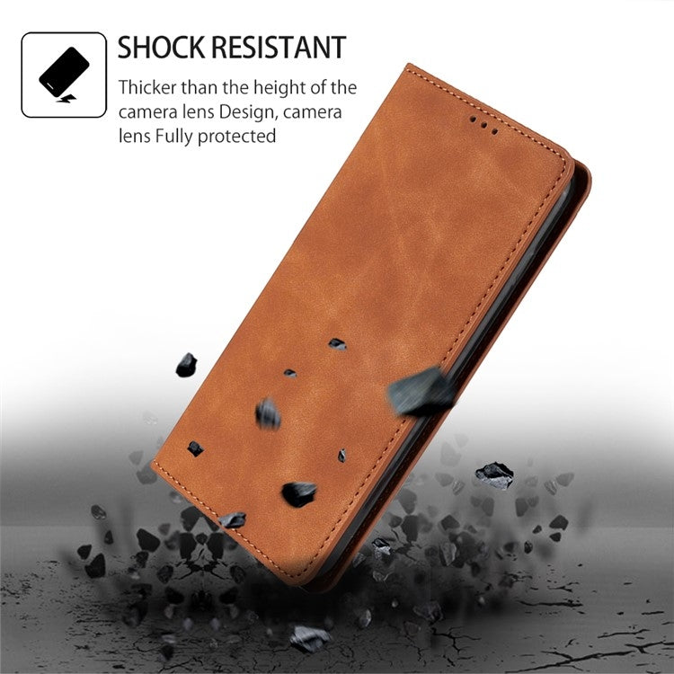 For Huawei Pura 70 Skin Feel Magnetic Leather Phone Case(Light Brown)