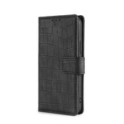 For Realme GT Neo5 SE Skin Feel Crocodile Magnetic Clasp Leather Phone Case(Black)