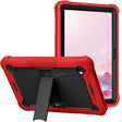 For TCL Tab 10 5G Shockproof Silicone Hybrid PC Tablet Case with Holder(Black + Red) - Others by PMC TechLife | Online Shopping South Africa | PMC TechLife | Buy Now Pay Later Mobicred