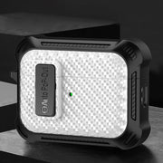 For AirPods Pro Alpha Carbon Fiber Wireless Bluetooth Earphone Protective Case(White)