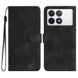 For Xiaomi Redmi K70E Heart Pattern Skin Feel Leather Phone Case(Black) - K70E Cases by PMC TechLife | Online Shopping South Africa | PMC TechLife | Buy Now Pay Later Mobicred