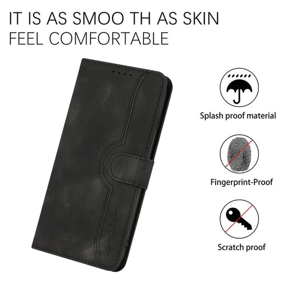 For Xiaomi Redmi K70E Heart Pattern Skin Feel Leather Phone Case(Black)