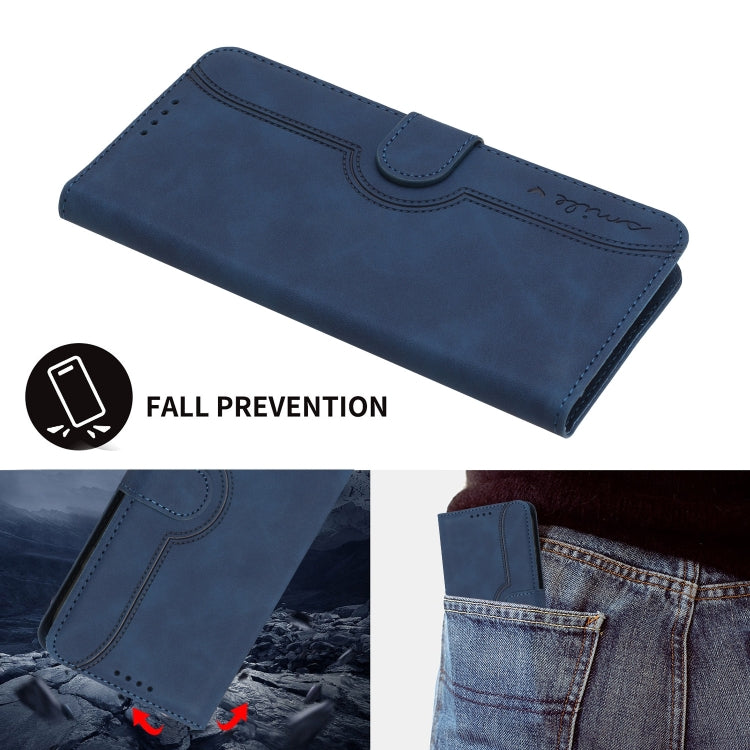 For Xiaomi Redmi Note 13 4G Heart Pattern Skin Feel Leather Phone Case(Royal Blue)