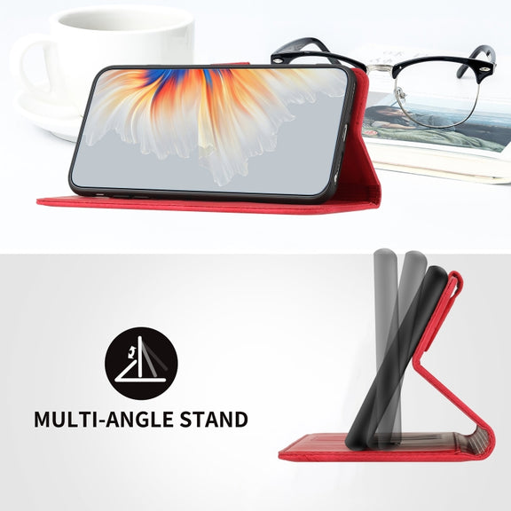 For Xiaomi Redmi A3 Heart Pattern Skin Feel Leather Phone Case(Red)