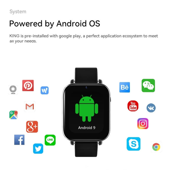 Z20 1.75 inch Screen 4G LTE Smart Watch Android 9 OS 4GB+128GB(Black)