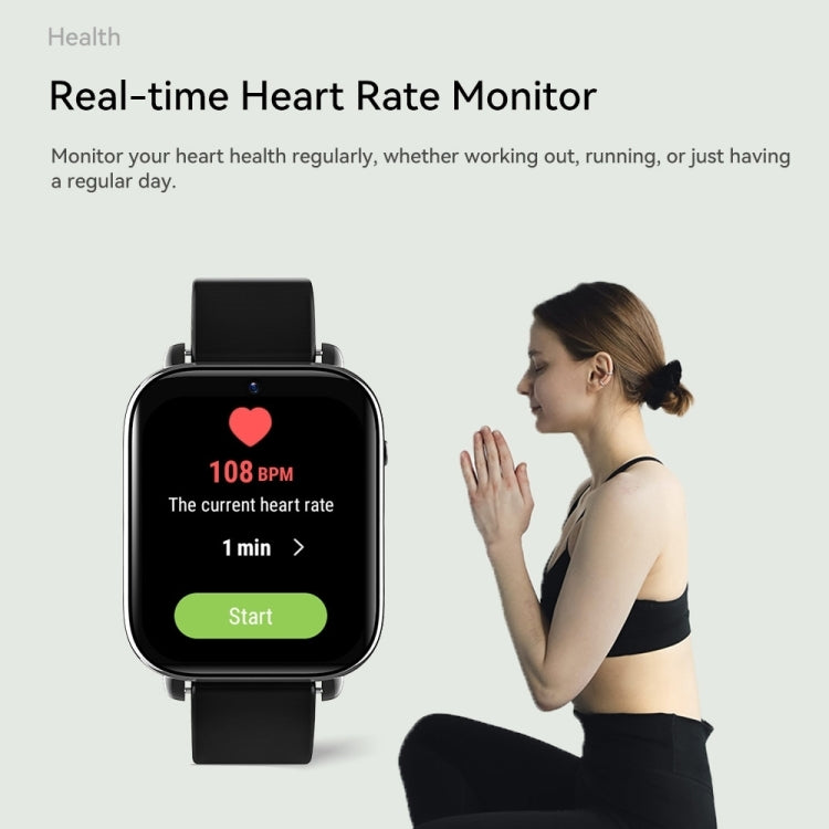 Z20 1.75 inch Screen 4G LTE Smart Watch Android 9 OS 4GB+128GB(Black)