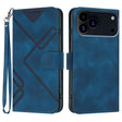 For iPhone 17 Pro Max Line Pattern Skin Feel Leather Phone Case(Royal Blue) - free shipping - PMc TechLife - Order now!