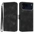 For iPhone 17 Pro Line Pattern Skin Feel Leather Phone Case(Black) - free shipping - PMc TechLife - Order now!
