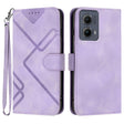 For Motorola Edge 5G 2024 Line Pattern Skin Feel Leather Phone Case(Light Purple) - Motorola Cases by PMC Jewellery | Online Shopping South Africa | PMC Jewellery | Buy Now Pay Later Mobicred