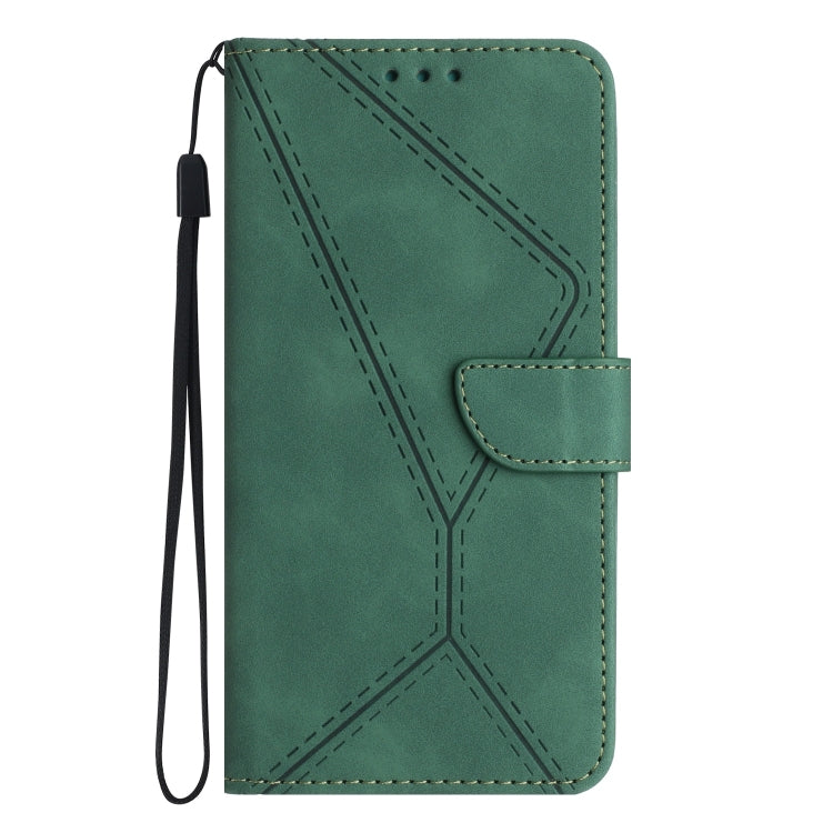 For Motorola Moto E22 / E22i 4G Stitching Embossed Leather Phone Case(Green)