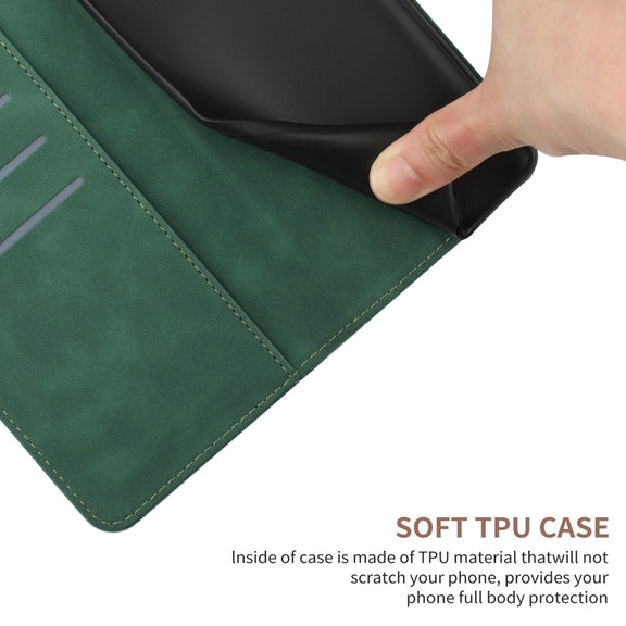 For Motorola Moto E22 / E22i 4G Stitching Embossed Leather Phone Case(Green)