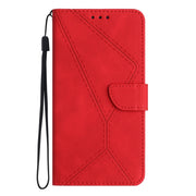 For Motorola Edge 40 Stitching Embossed Leather Phone Case(Red)