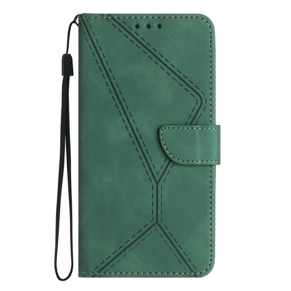 For Motorola Edge 40 Stitching Embossed Leather Phone Case(Green)