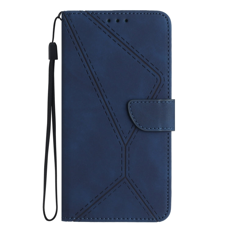 For Motorola Moto G54 Stitching Embossed Leather Phone Case(Blue)