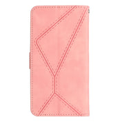 For Motorola Moto G84 Stitching Embossed Leather Phone Case(Pink)
