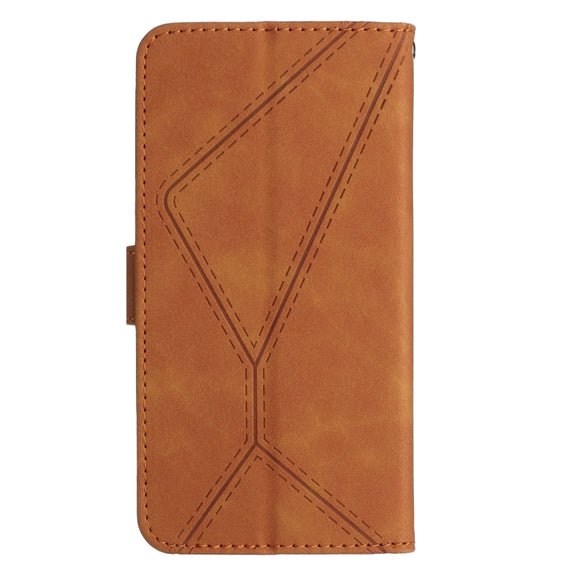 For Motorola Moto G84 Stitching Embossed Leather Phone Case(Brown)