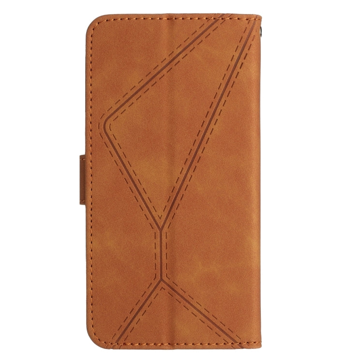 For Motorola Moto G84 Stitching Embossed Leather Phone Case(Brown)