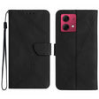 For Motorola Moto G84 Stitching Embossed Leather Phone Case(Black) - free shipping - PMC TechLife - Order now!