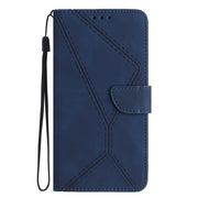 For Motorola Moto G84 Stitching Embossed Leather Phone Case(Blue)