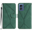 For Motorola Moto G Play 5G 2024 Stitching Embossed Leather Phone Case(Green) - Motorola Cases by PMC TechLife | Online Shopping South Africa | PMC TechLife | Buy Now Pay Later Mobicred