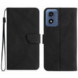 For Motorola Moto E14 Stitching Embossed Leather Phone Case(Black) - free shipping - PMC TechLife - Order now!