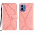 For Motorola Edge 5G 2024 Stitching Embossed Leather Phone Case(Pink) - Motorola Cases by PMC Jewellery | Online Shopping South Africa | PMC Jewellery | Buy Now Pay Later Mobicred