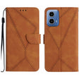For Motorola Edge 5G 2024 Stitching Embossed Leather Phone Case(Brown) - Motorola Cases by PMC Jewellery | Online Shopping South Africa | PMC Jewellery | Buy Now Pay Later Mobicred